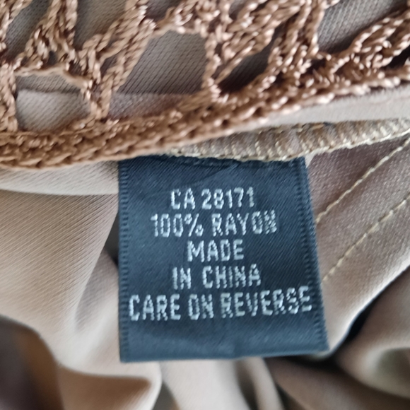 Vintage Crotchet Brown Sleeveless elegant party Top - Picture 12 of 13